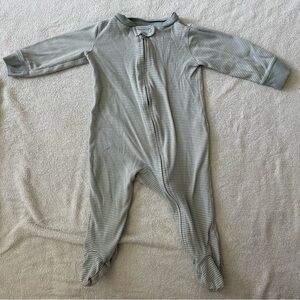 Carter's blue Footie One Piece with Full-Length Zipper